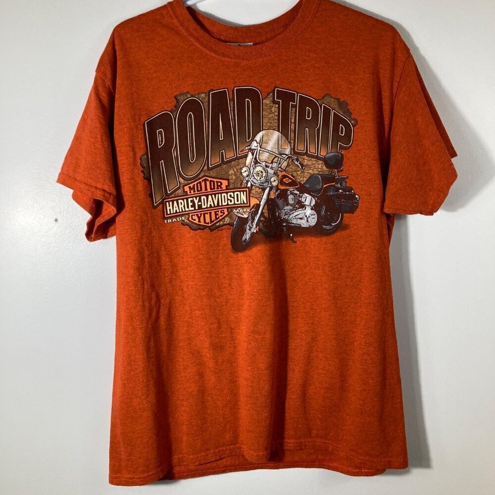 Womens Harley Davidson Tee Shirt Myrtle Beach SC 2017 Orange‎ L